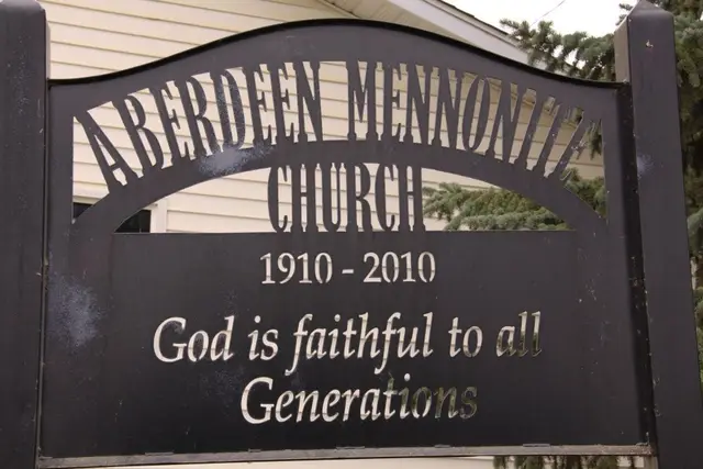 Aberdeen Mennonite Church sign